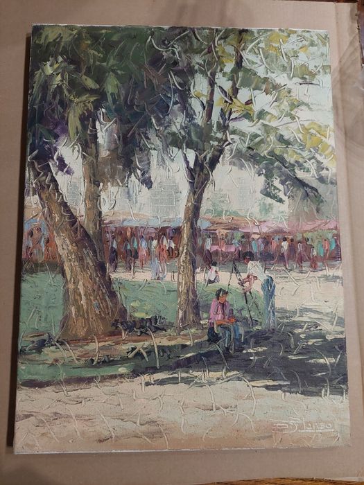 Alonso espectacular óleo sobre tela