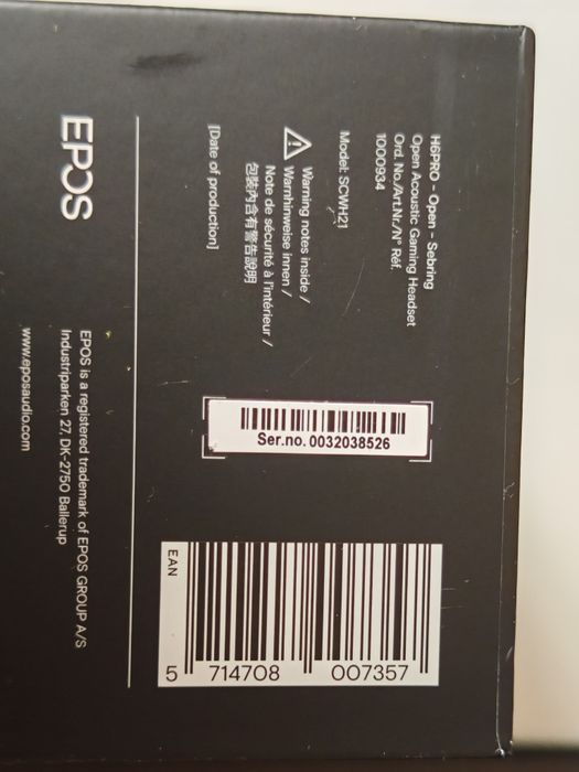 EPOS H6Pro Open Acoustic Wired Gaming Headset - Black