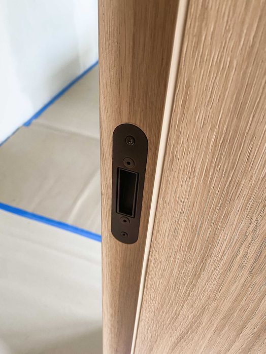 Drzwi drewniane bezprzylgowe dębowe pełne - transport + montaż b