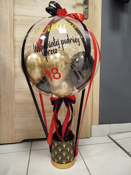 Balon,dekoracja balonowa,box balonowy,pudełko z balonem, kula balonowa