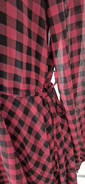 Sukienka Czerwona w kratke  L House Brand