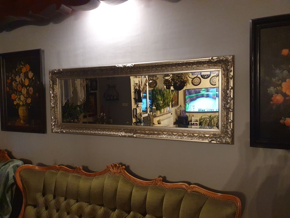 Lustro eleganckie,rzeźbione, starodawne 60x160(do pokoju,kuchni,salonu