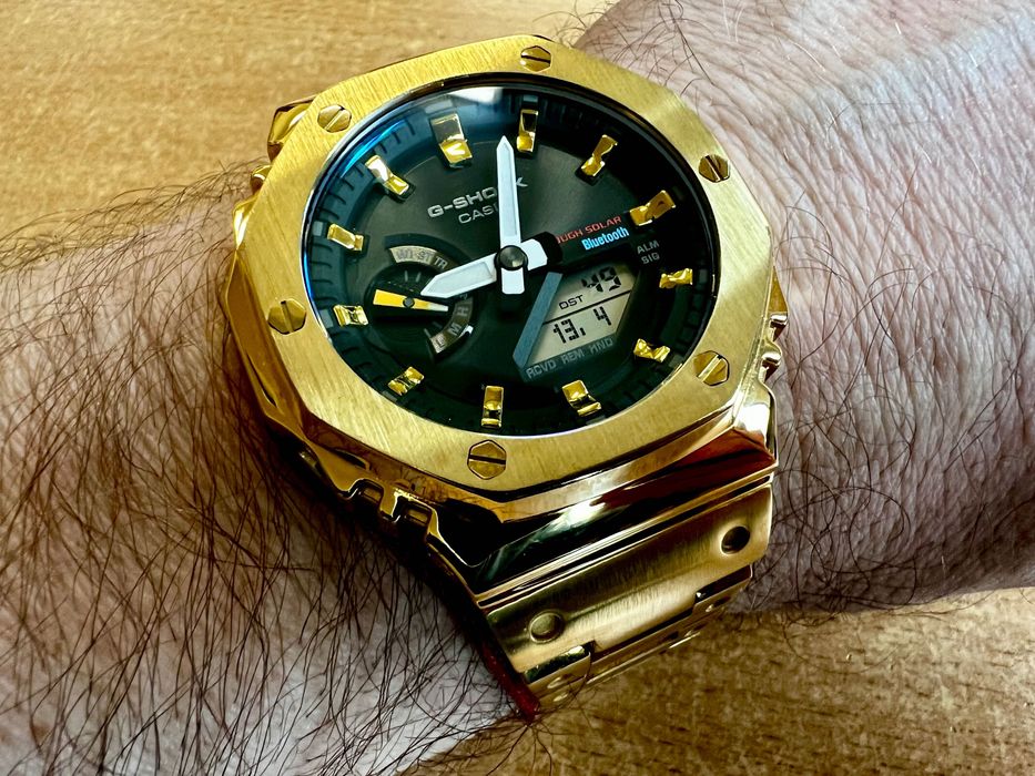 Casio G-Shock GA-B2100 Custom Gold Szafir Solar Bluetooth