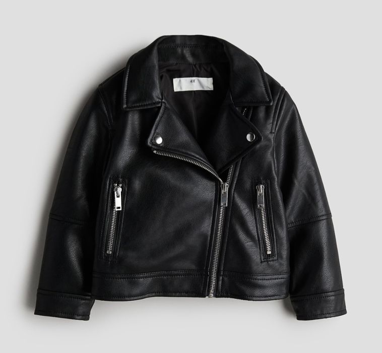H&M śliczna czarna ramoneska r. 122