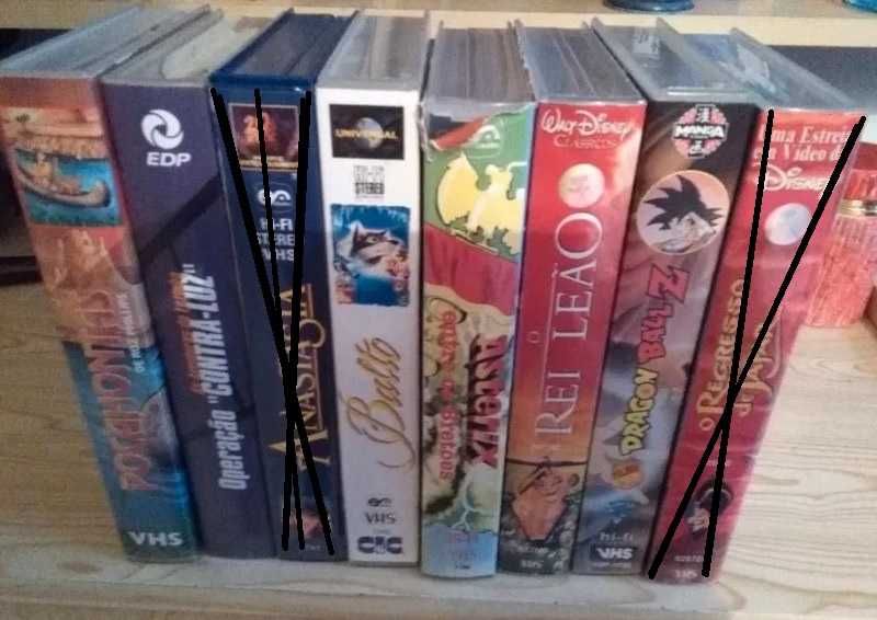 cassetes video de criança = 4 euros