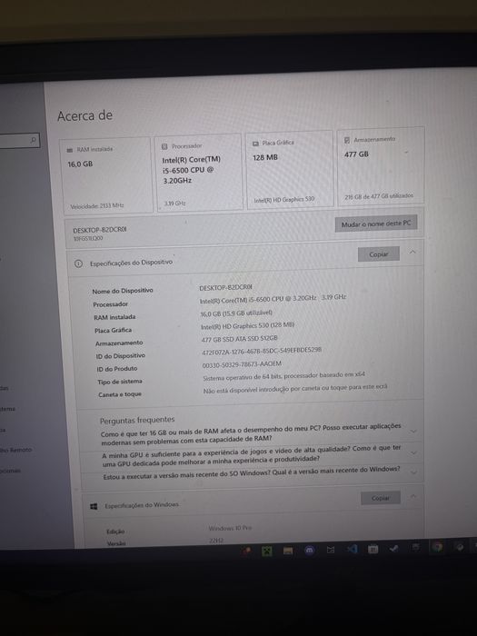 Vendo ou troco por notebook Computador lenovo torre + teclado gaming para jogos