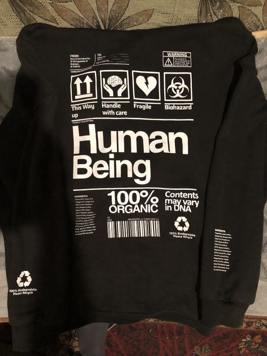 Худі HUMAN BEING чорне (XL)