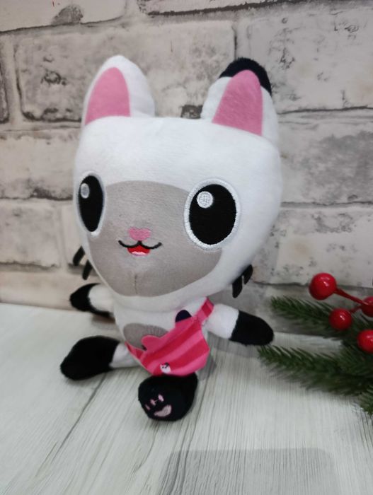 Panduś nowa maskotka koci domek Gabi kotek biały pluszowy Pandy cat