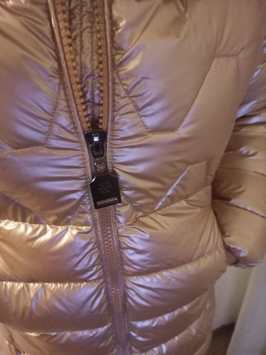 Parka rosa metalizado