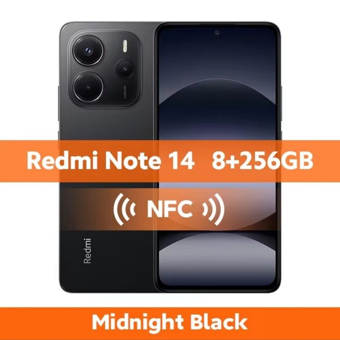 Xiaomi Redmi Note 14 8/256 з NFC Black  Глобальна версія