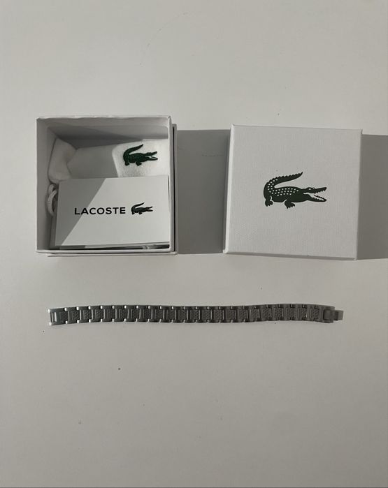 Bransoletka lacoste srebrna