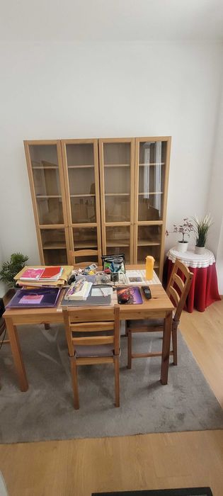 Estante/vitrine de parede multiusos como nova