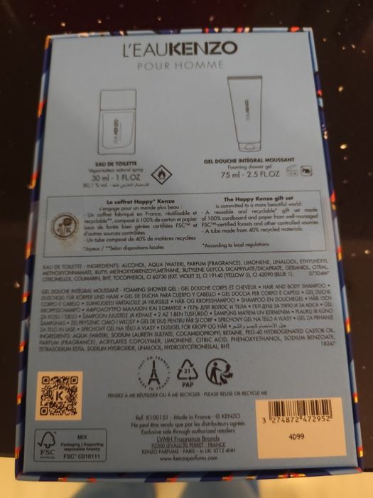 Perfume Kenzo 30ml + Gel Duche NOVO - Selado na caixa
