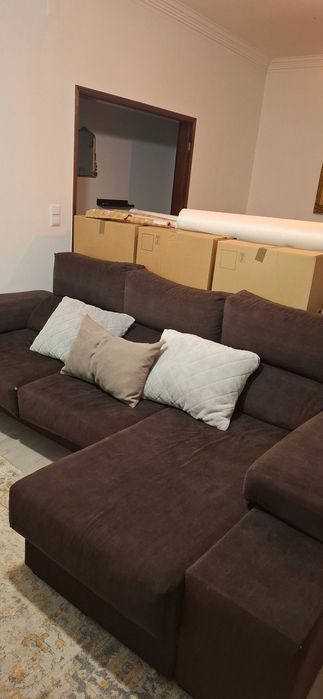 Sofá Chaise Long Castanho