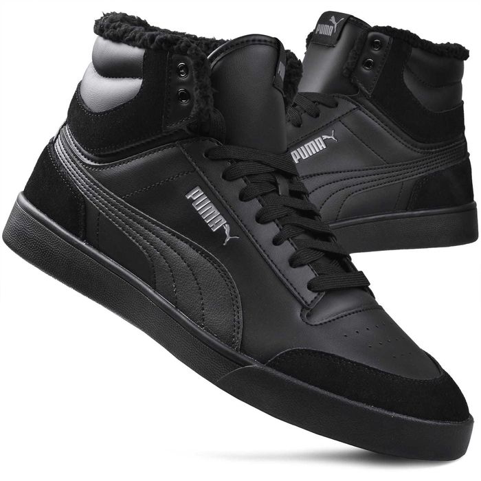 Buty Zimowe Puma Shuffle Mid Fur czarne ocieplane - 44,5 WYSYŁKA 24H