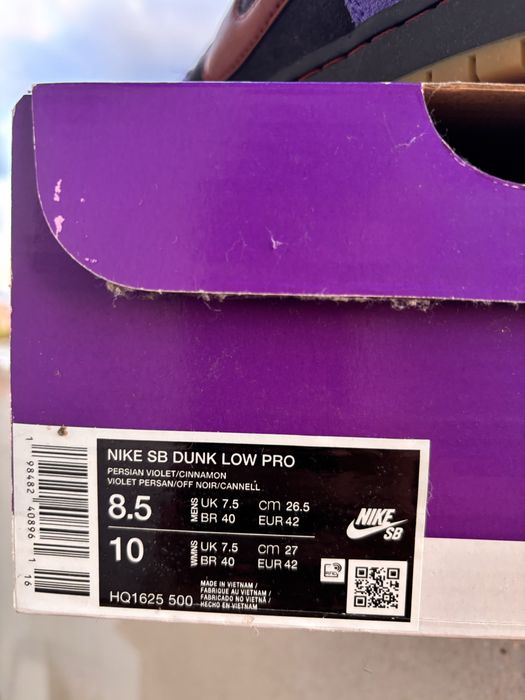 Nike Sb Dunk Low Persian Violet/Cinnamon-Off Noir