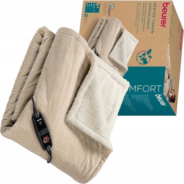 Koc elektryczny rozgrzewający Beurer HD80 beżowy 180x130 cm