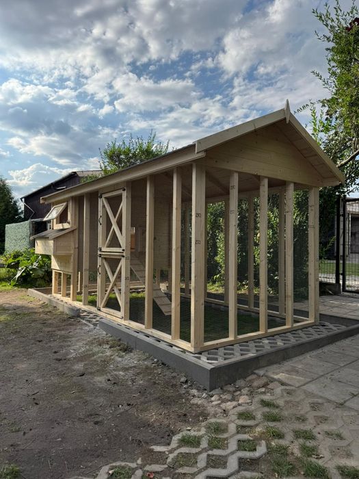 Kurnik z woliera 400x200