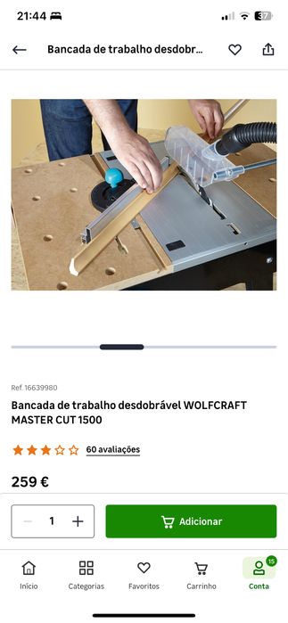 Bancada de trabalho desdobrável WOLFCRAFT