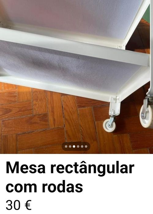 Mesa Branca rectangu com 2 andares