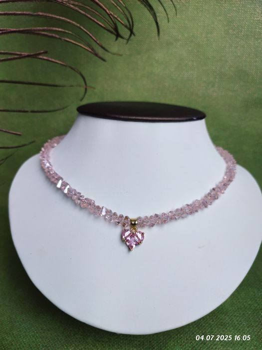 Чокери кришталь, шпінель, перламутр