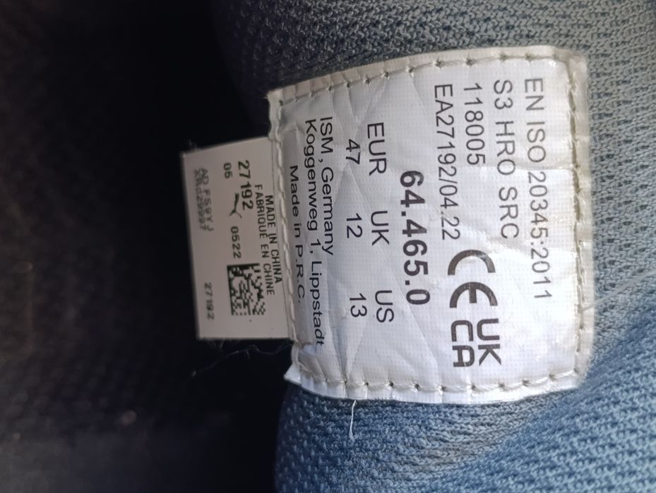 Puma 46р.  чоловічі робочі кросівки.