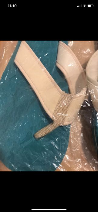 Turkusowe klapki japonki na  plażę rozm 40, 27 cm, nowe z metką unisex