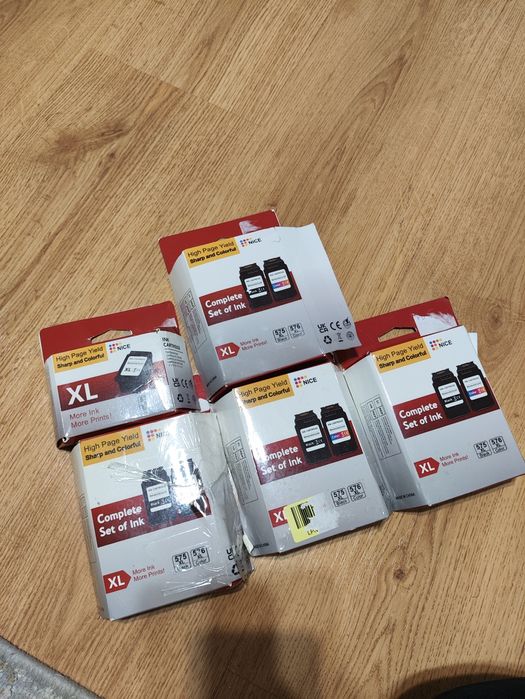 NOWE TUSZE DO CANON PG-575 XL 576 XL CL-576XL czarny kolor