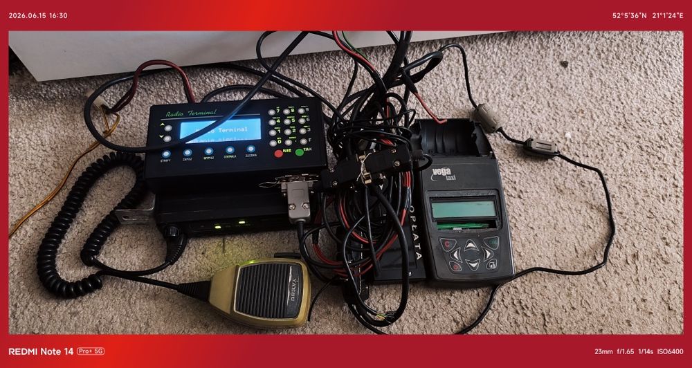 Radio terminal kasa taksometr i kogut