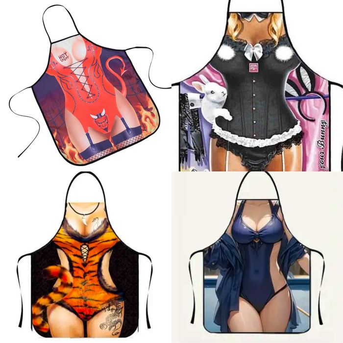 Фартух прикол з фігурою жінки подарунок