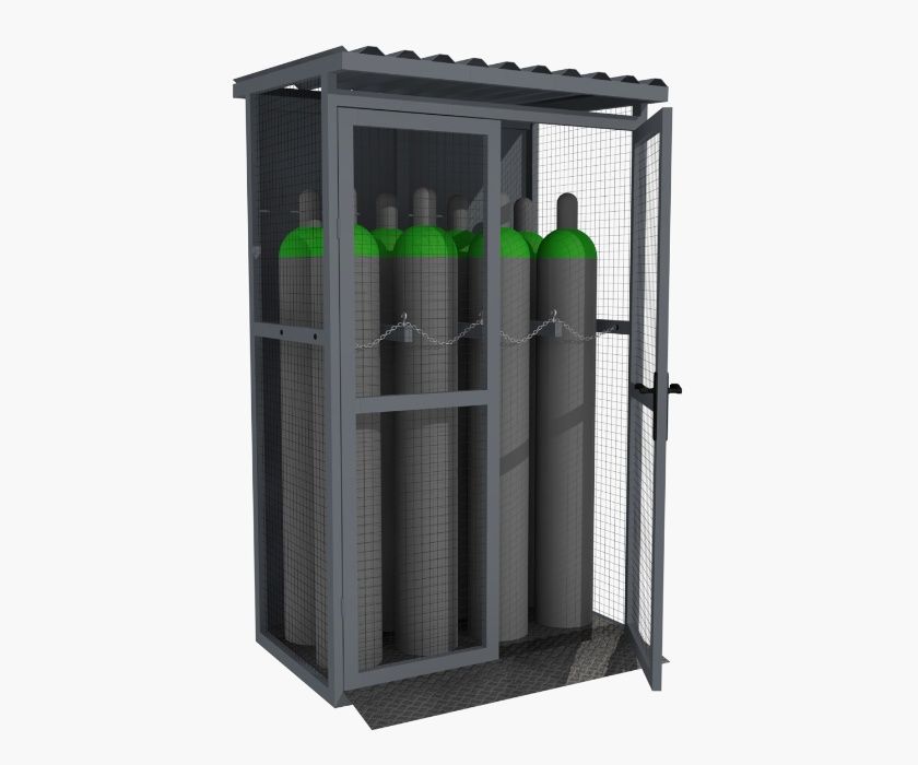 Klatka Box Szafa na butle gazu technicznego na 8 butli