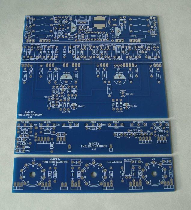 Płytka PCB DIY - preamp do gitary elektrycznej (Peavey 5150)