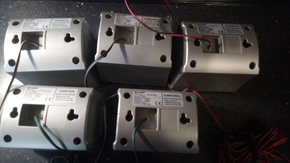 Głośniki Zestaw Głośników 6 szt SHARP komplet z pełnym okablowaniem