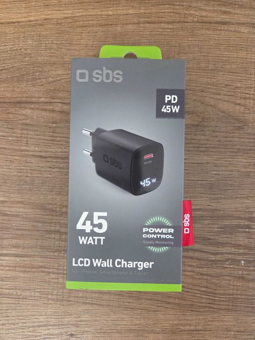 Ładowarka SBS 45W USB-C z wyświetlaczem