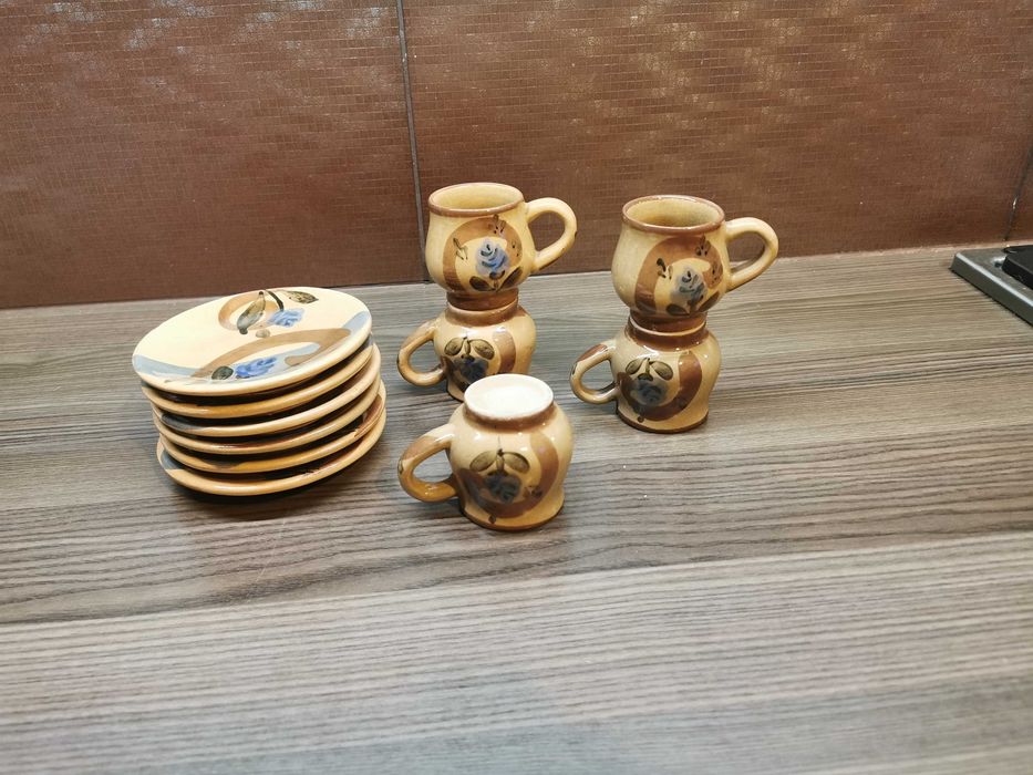 PRL serwis do kawy grzańca kamionkowy