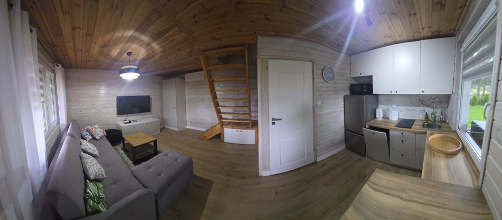 Domki letniskowe na wynajem Sajzy k. Ełku  jezioro Łaśmiady, Mazury.