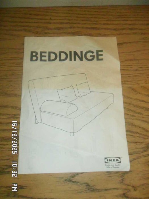IKEA BEDDINGE, instrukcja montażwa, używana 2015