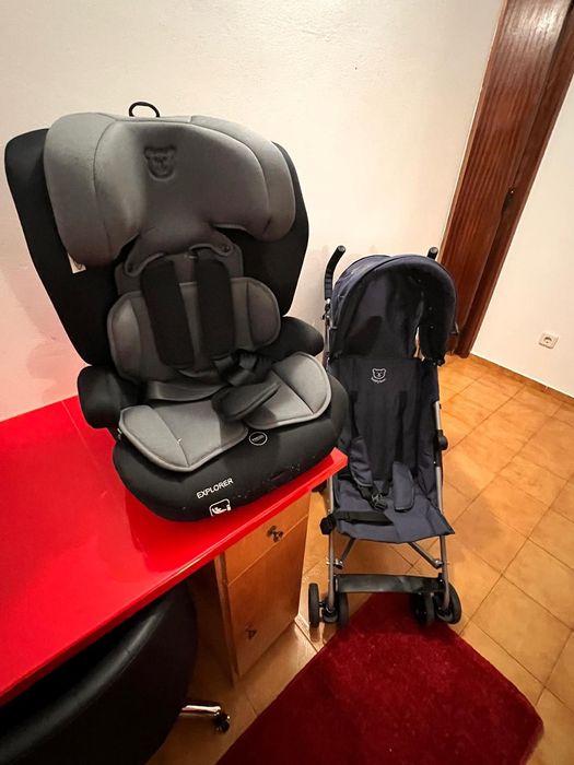 Carrinho para passeio e assento infantil