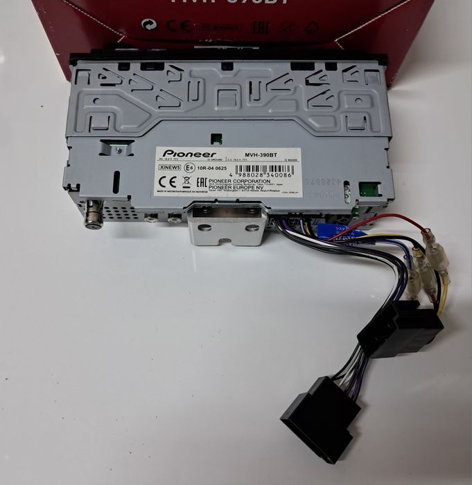 RÁDIO PAIONEER MVH-390BT, 50W X4 com Bluetooth