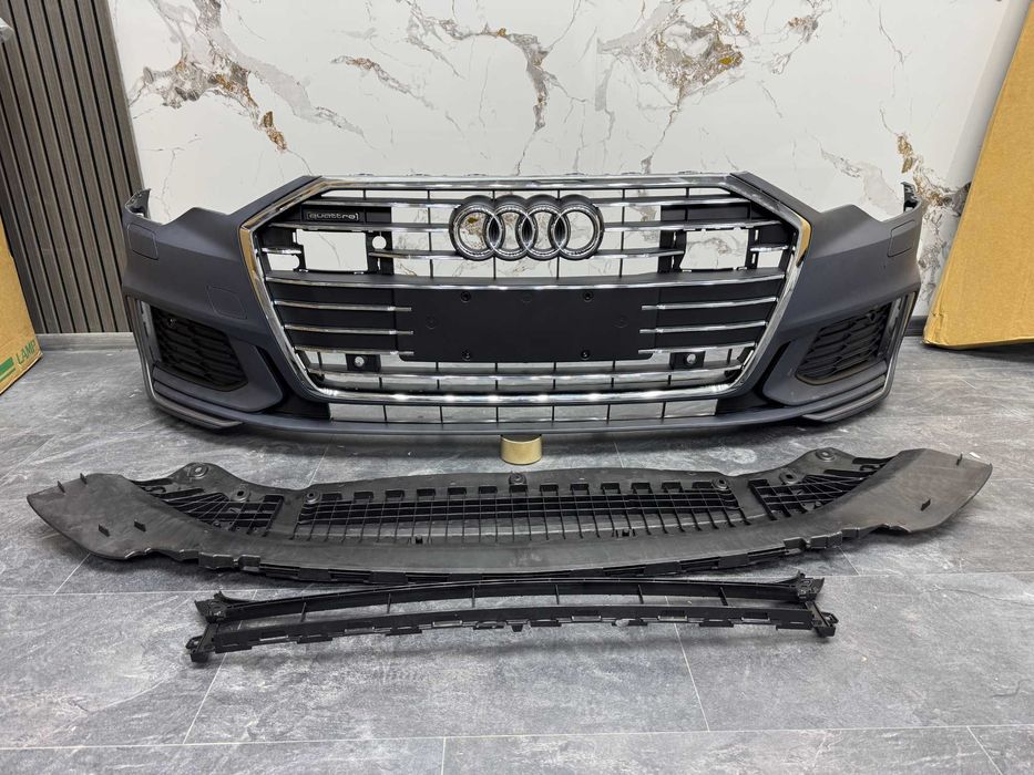 Передний бампер S6 s-line Audi A6 C8 2018–2024 Ауди А6 С8 обвес тюнинг с лайн
