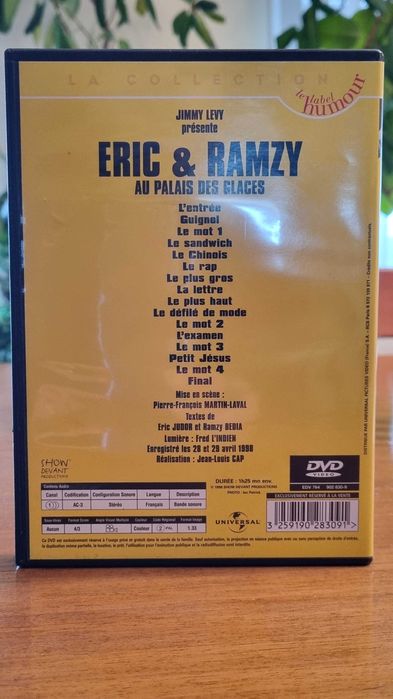 Vendo DVD Humor "ERIC & RAMZY Au Palais des Glaces", Edição Francesa !