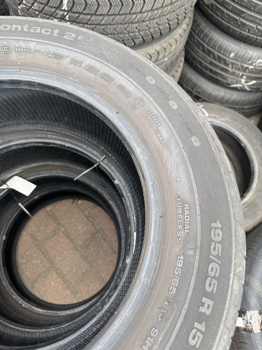 Komplet opon letnich 195/65/15 CONTINENTAL Używane F-Vat