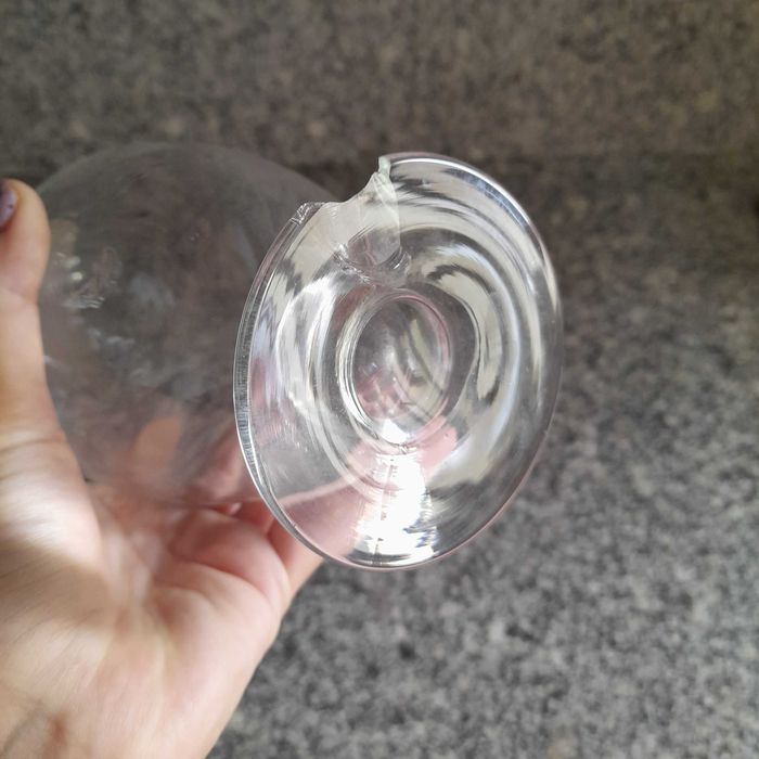 Garrafa Baixa de Cristal antiga da Vista Alegre