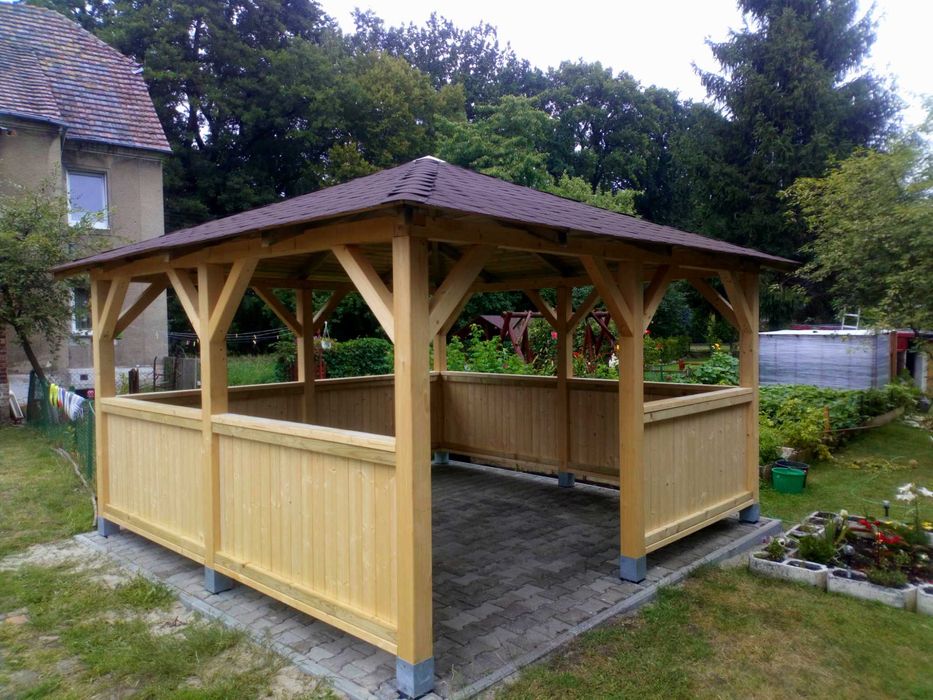 ALTANA z drewna 4x4m Solidna SŁUP 12x12 cm Altany LUBUSKIE Realne Ceny