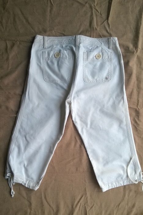 ABERCROMBIE spodnie damskie bawełna 3/4,białe_r.38/40