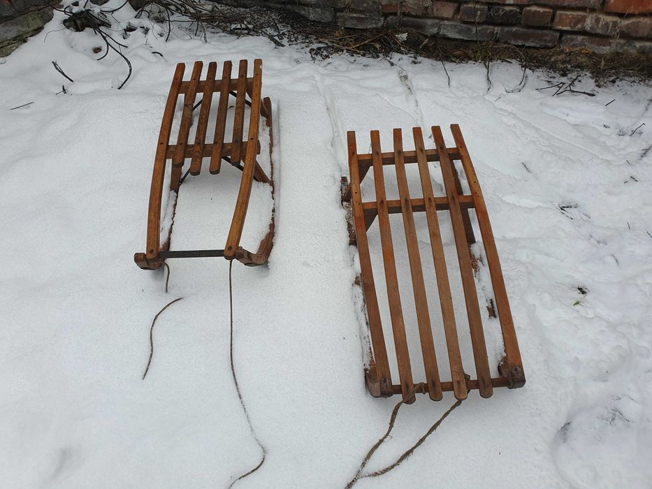 Sanki drewniane PRL 4 sztuki