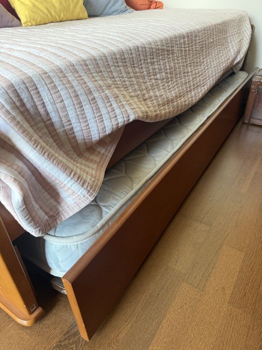 Cama 140x200 com Cama Gavetão + 2 colchões
