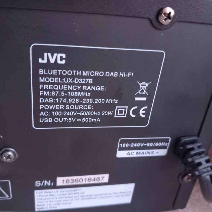 JVC Bluetooth micto DAB HI-FI