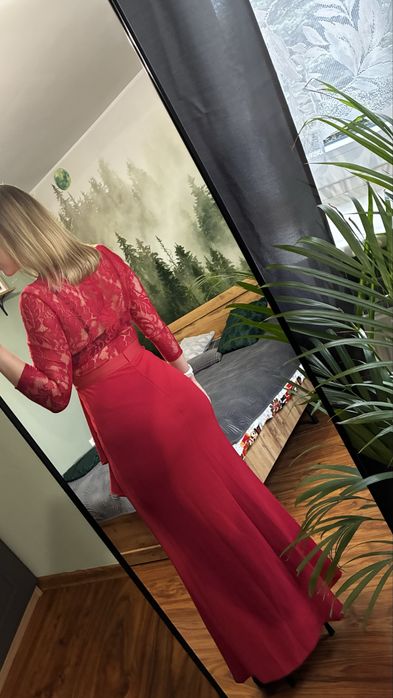 Czerwona sukienka maxi okazja