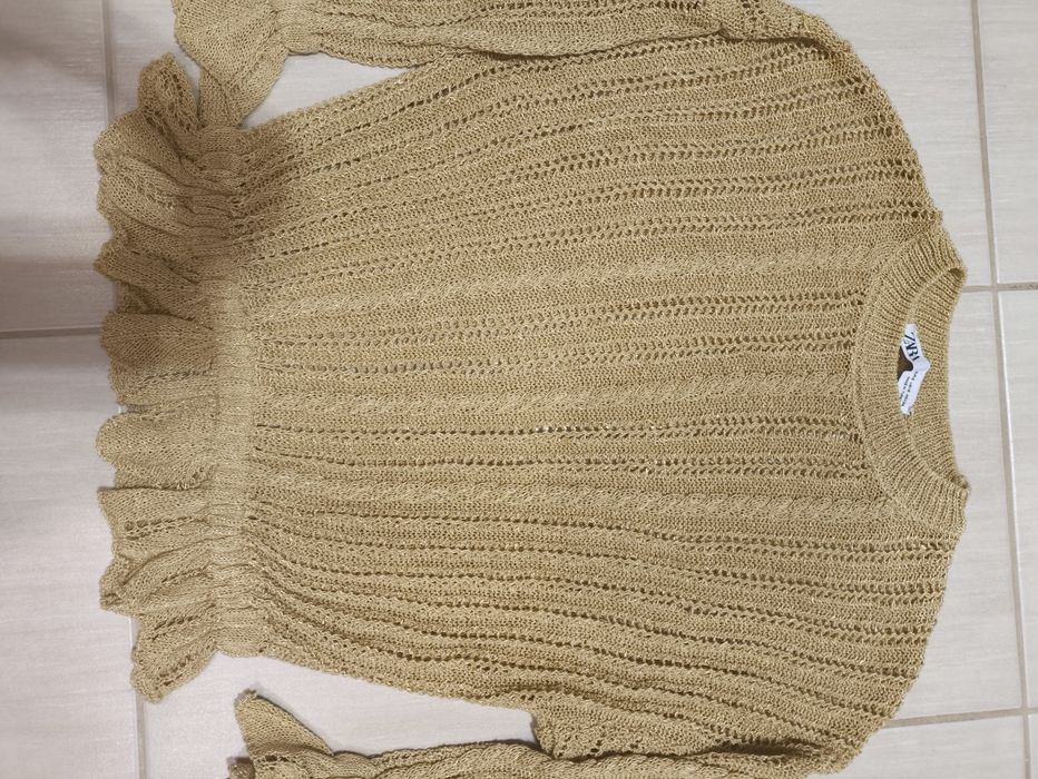 Sweter ażurowy ZARA rozmiar S.